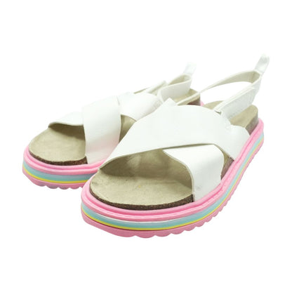 Cindy White Sandals