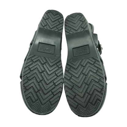 Sanita Black Wedged Sandals – Image 4