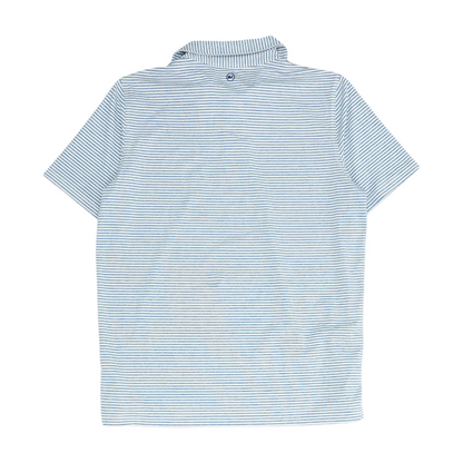 Vineyard Vines White Striped Short Sleeve Polo – Image 2