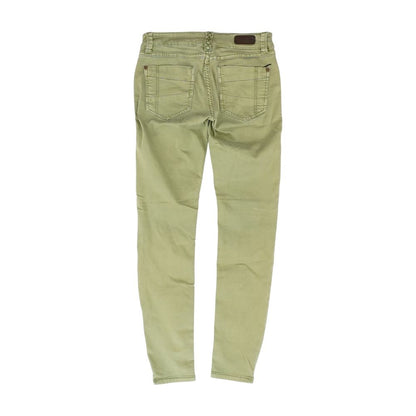 Green Solid Five Pocket Pants