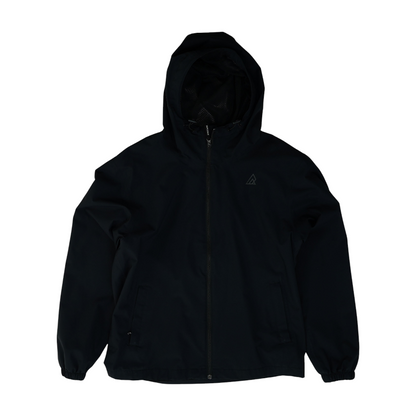 Black Solid Rain Jacket