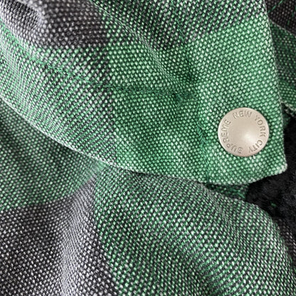 Fall-Winter 2025 Plaid Faux Sherling Lined Bomber Jacket