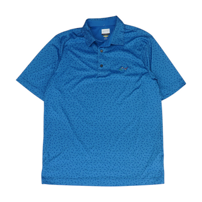 Blue Graphic Short Sleeve Polo