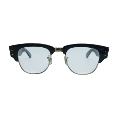 Black Mega Clubmaster Browline Prescription Eyewear
