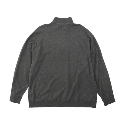 Gray Solid 1/4 Zip Pullover