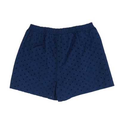 Navy Solid Knit Shorts