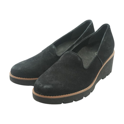 Black Wedge Loafer Heels