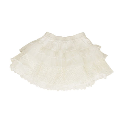 White Eyelet Mini Skirt