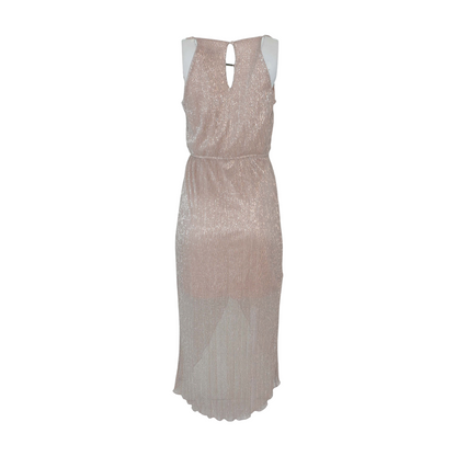Rose Gold Striped Midi Dress