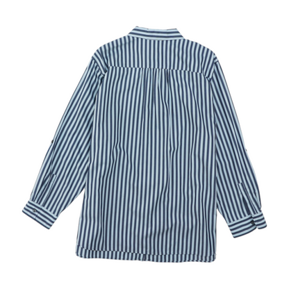 Blue Plus Striped Button Down