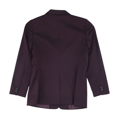 Burgundy Solid Blazer