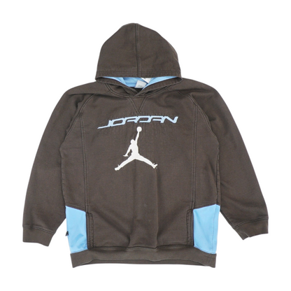 Brown Color Block Hoodie Pullover