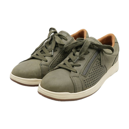 Netta Lace-Up Sneakers Olive Low Top Athletic Shoes