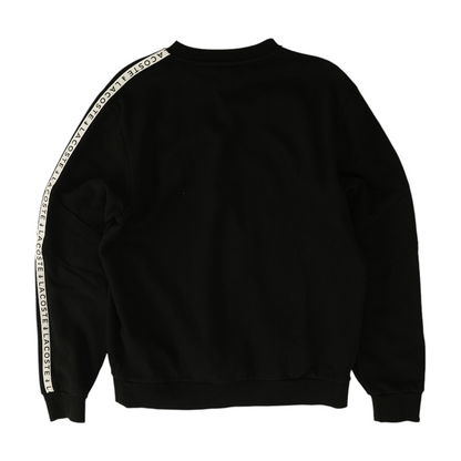 Black Solid Sweatshirt Pullover