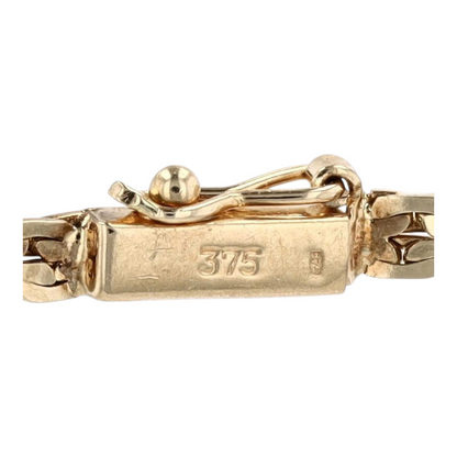 9K Two-Tone Gold Diamond Chain Bracelet