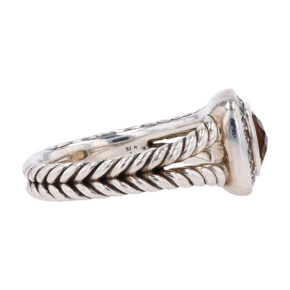 1/6 ctw Sterling Silver Citrine Fashion Ring