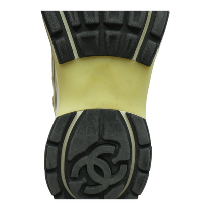 Gold and White CC Sneakers
