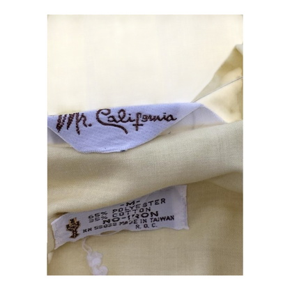 Yellow Solid Short Sleeve Button Down