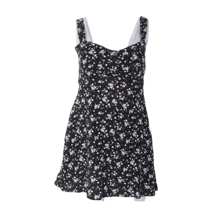 Black Petite Floral Mini Dress