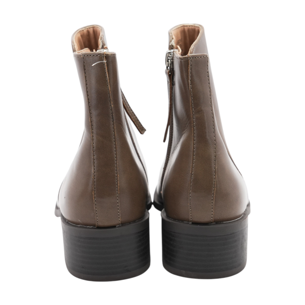 Journee Collection Brown Ankle Boots – Image 3