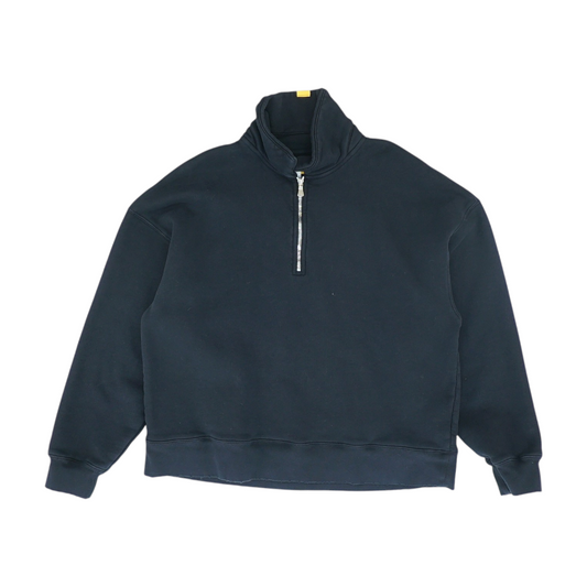 Black Solid 1/4 Zip Pullover