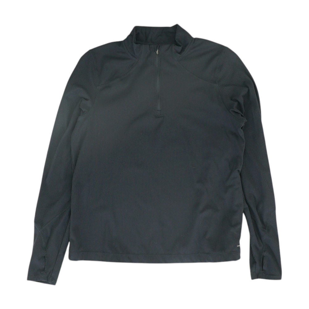 Black Solid 1/4 Zip Pullover