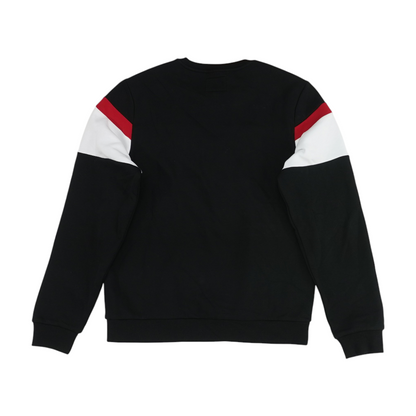 Black Color Block Sweatshirt Pullover