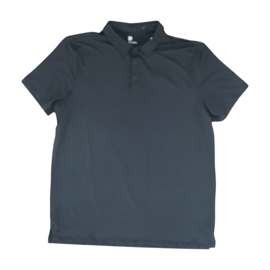 Black Solid Short Sleeve Polo