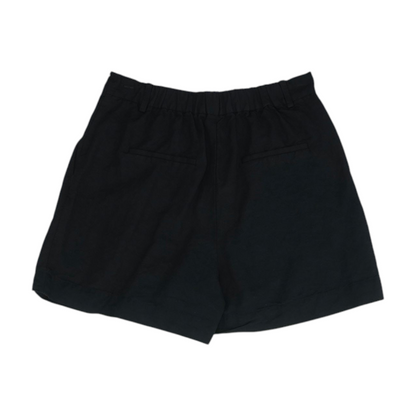 Black Solid Chino Shorts