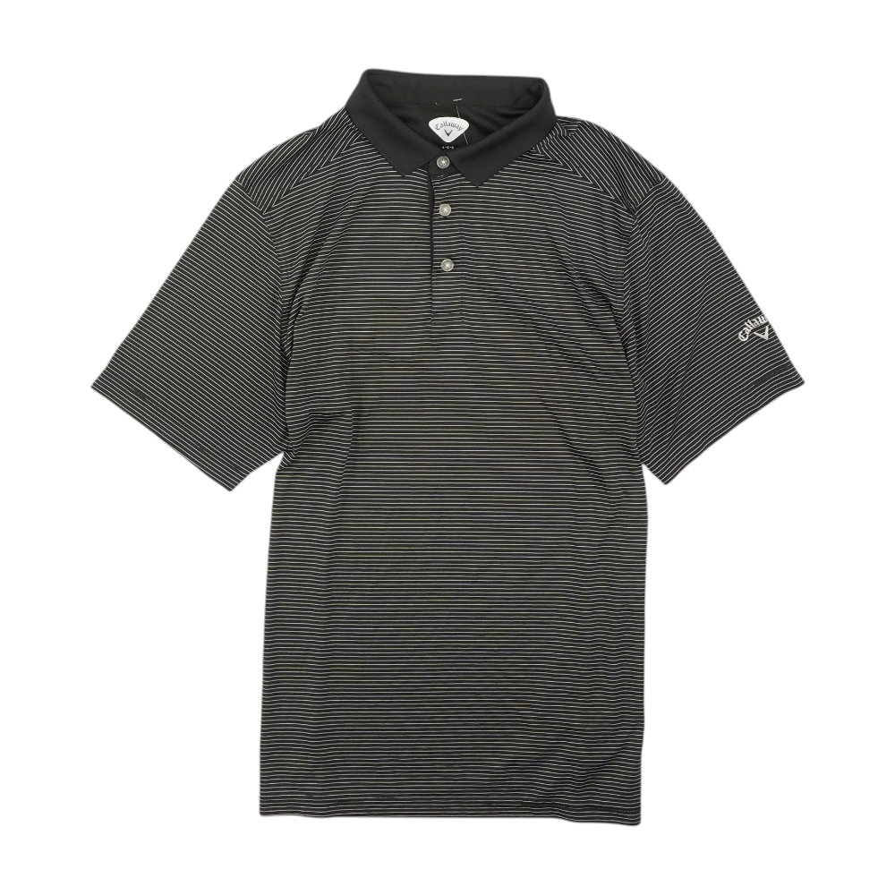 Black Striped Short Sleeve Polo