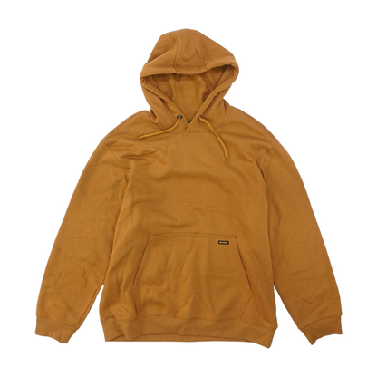 Brown Solid Hoodie Pullover