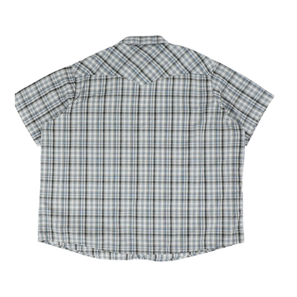 Blue Plaid Short Sleeve Button Down
