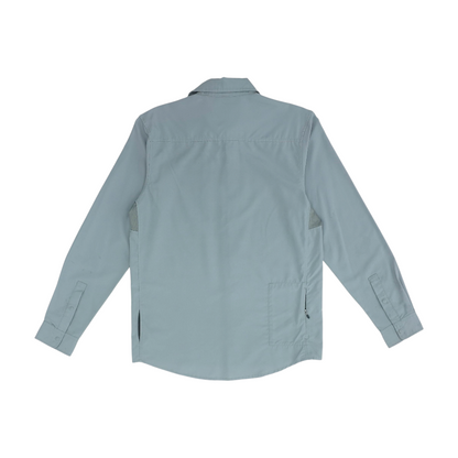 Gray Solid Outdoor Button Down
