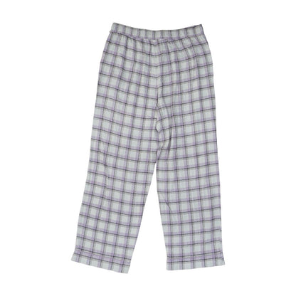White Plaid Pajama Bottom