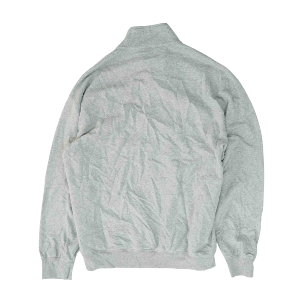 Gray Solid 1/4 Zip Pullover