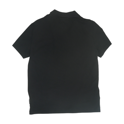 Black Solid Short Sleeve Polo