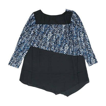 Blue Graphic Blouse