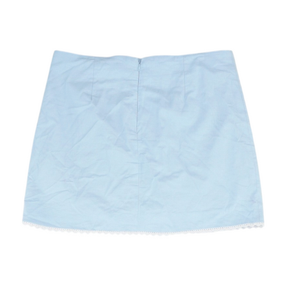 Blue Floral Mini Skirt