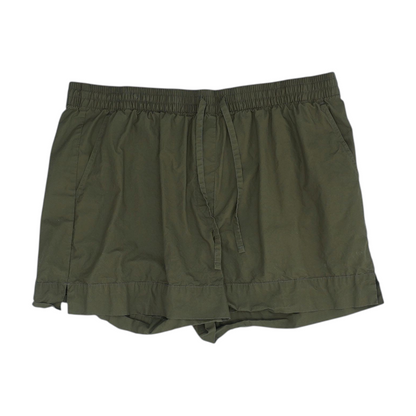 Green Solid Chino Shorts