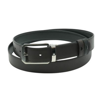Reversible Black and Brown Saffiano Leather 30MM