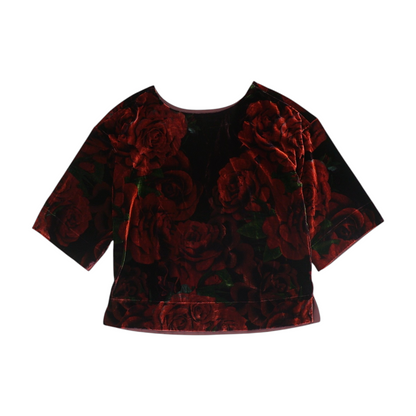 Maroon Floral Blouse