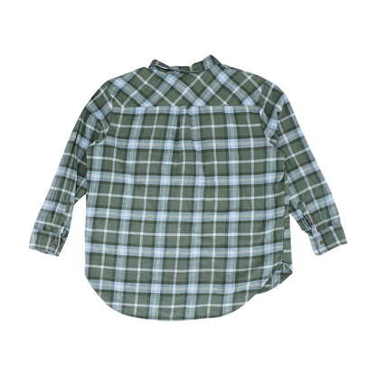 Green Plaid Flannel Button Down