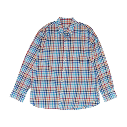 Multi Check Long Sleeve Button Down