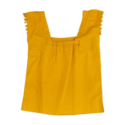 Mustard Solid Sleeveless Blouse