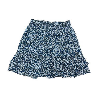 Blue Abstract Mini Skirt