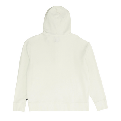 White Solid Hoodie Pullover