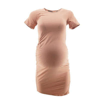 Peach Mini Maternity Dress