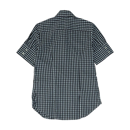 Black Check Button Down