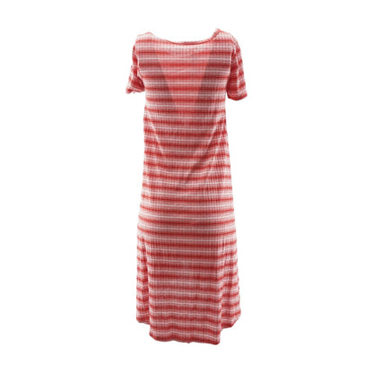 Red Striped Midi Dress
