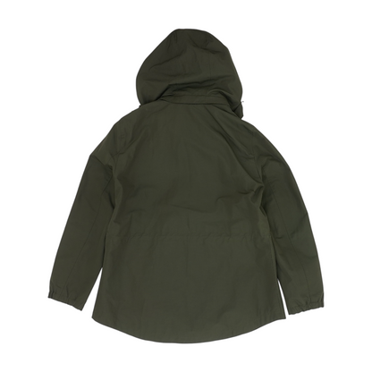Green Solid Rain Jacket